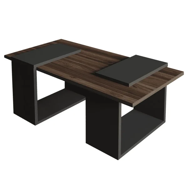 Calicosy - Salontafel ELSY - Donker hout 90x46,6x37 cm - 51Dnspod | Smaakvolle damp – Verzendkosten vrij vanaf 40€