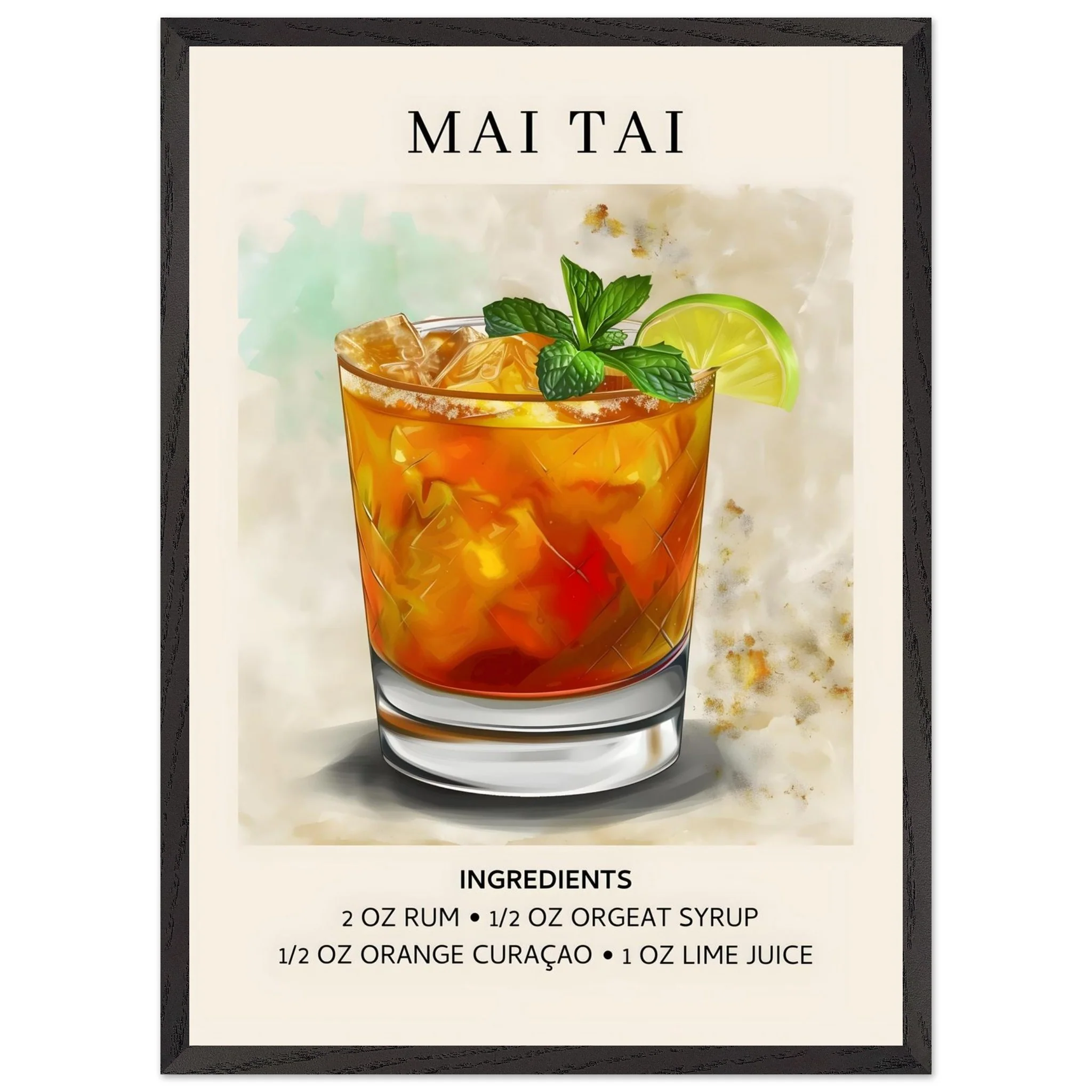 Artfulprints Poster met Lijst Mai Tai Cocktail - Ingrediënten - 50x70 cm - Meerkleurig - 51Dnspod | Smaakvolle damp – Verzendkosten vrij vanaf 40€ Artfulprints Poster met Lijst Mai Tai Cocktail - Ingrediënten - 50x70 cm - Meerkleurig - 51Dnspod | Smaakvolle damp – Verzendkosten vrij vanaf 40€