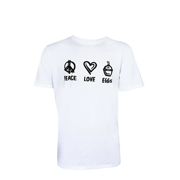 Big Green Egg T-Shirt Peace Love Egg White - 51Dnspod | Smaakvolle damp – Verzendkosten vrij vanaf 40€ Big Green Egg T-Shirt Peace Love Egg White - 51Dnspod | Smaakvolle damp – Verzendkosten vrij vanaf 40€
