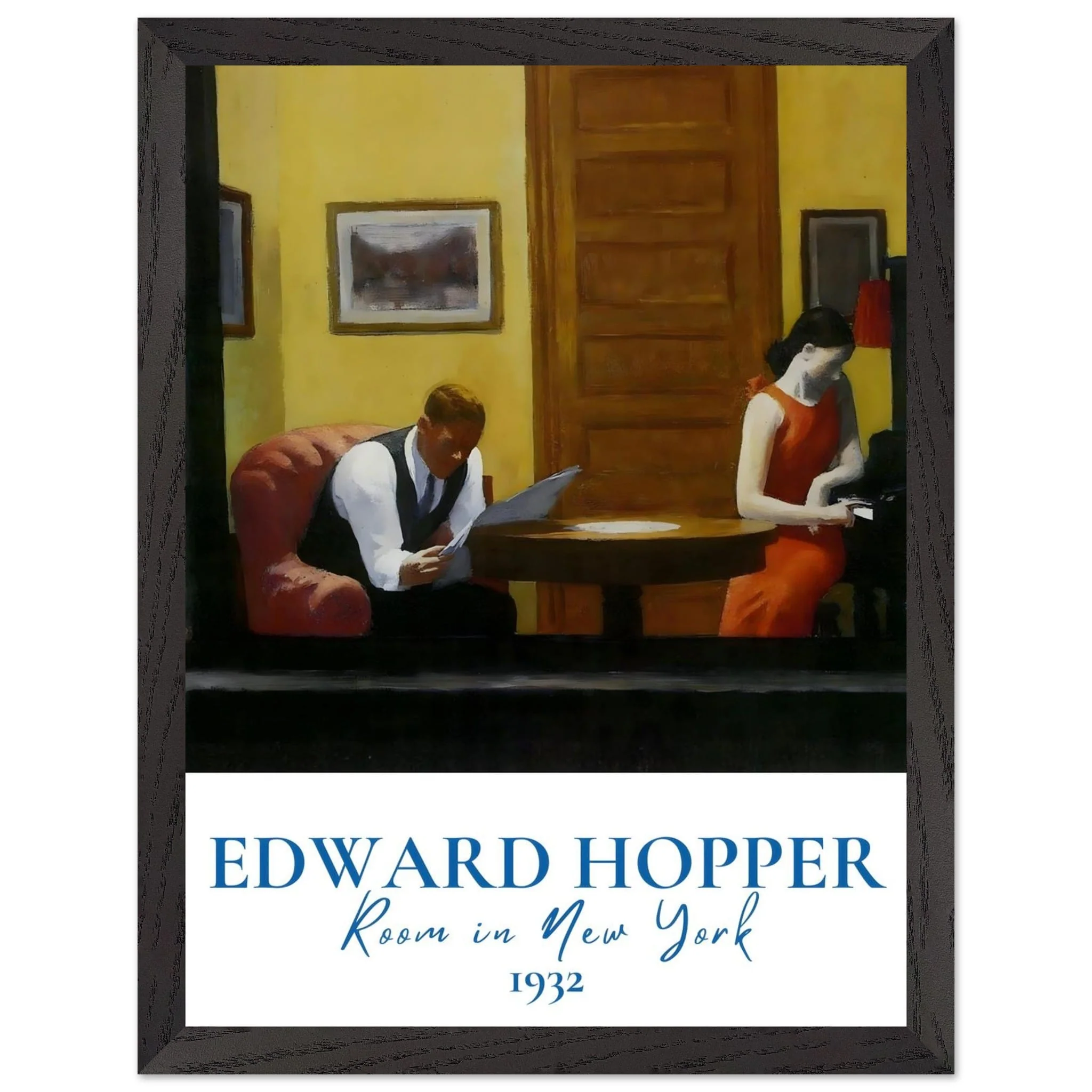 Artfulprints Poster met Lijst Edward Hopper - Room in New York - 30x40 cm - Meerkleurig - 51Dnspod | Smaakvolle damp – Verzendkosten vrij vanaf 40€ Artfulprints Poster met Lijst Edward Hopper - Room in New York - 30x40 cm - Meerkleurig - 51Dnspod | Smaakvolle damp – Verzendkosten vrij vanaf 40€