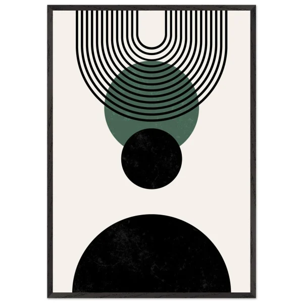 Artfulprints Poster met Lijst Boho wall art - Boho arches - 70x100 cm - Zwart / Wit - 51Dnspod | Smaakvolle damp – Verzendkosten vrij vanaf 40€