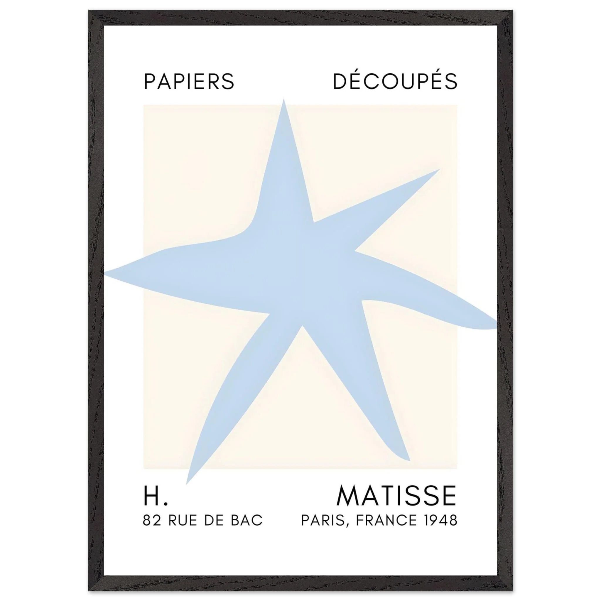 Artfulprints Poster met Lijst Matisse – Star of the sea light blue - 50x70 cm - Blauw - 51Dnspod | Smaakvolle damp – Verzendkosten vrij vanaf 40€ Artfulprints Poster met Lijst Matisse – Star of the sea light blue - 50x70 cm - Blauw - 51Dnspod | Smaakvolle damp – Verzendkosten vrij vanaf 40€