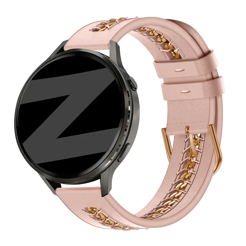 Bandz Huawei Watch GT 3 - 42mm leren band 'Chains' (roze) - 51Dnspod | Smaakvolle damp – Verzendkosten vrij vanaf 40€ Bandz Huawei Watch GT 3 - 42mm leren band 'Chains' (roze) - 51Dnspod | Smaakvolle damp – Verzendkosten vrij vanaf 40€