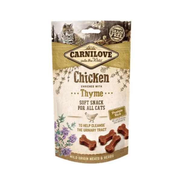 Carnilove - Kattensnack - Zacht - Kip & Tijm - Graanvrij - 50gr - 51Dnspod | Smaakvolle damp – Verzendkosten vrij vanaf 40€