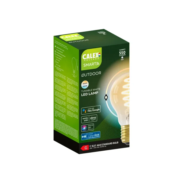 Calex Smart LED filament dimbaar E27 goud dual white 7W 550LM - 51Dnspod | Smaakvolle damp – Verzendkosten vrij vanaf 40€