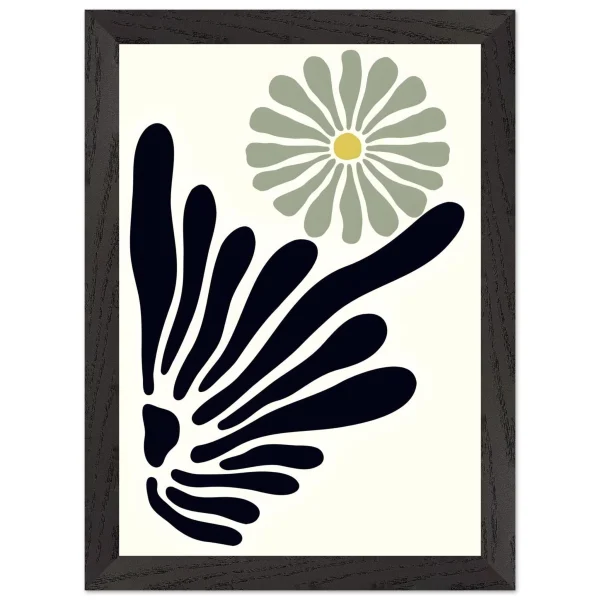 Artfulprints Poster met Lijst Matisse – Floral symphony - A4 21x29.7 cm - Zwart - 51Dnspod | Smaakvolle damp – Verzendkosten vrij vanaf 40€