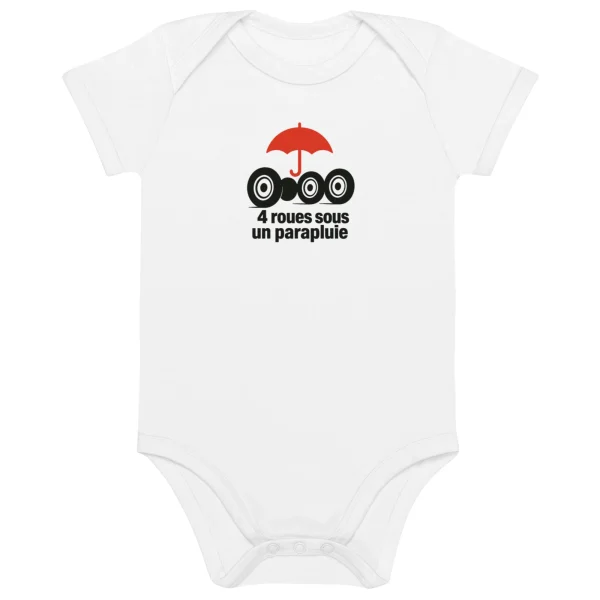 Biologische Baby Romper – “4 roues sous un parapluie” - 51Dnspod | Smaakvolle damp – Verzendkosten vrij vanaf 40€