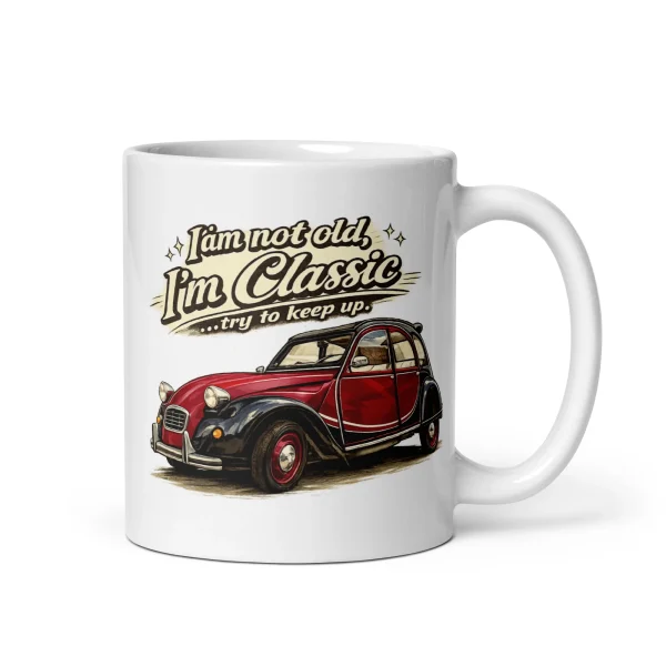 Citroën 2CV Charleston Mok – Vintage Auto Illustratie | Classic Collectie Keramische Koffiemok - 51Dnspod | Smaakvolle damp – Verzendkosten vrij vanaf 40€