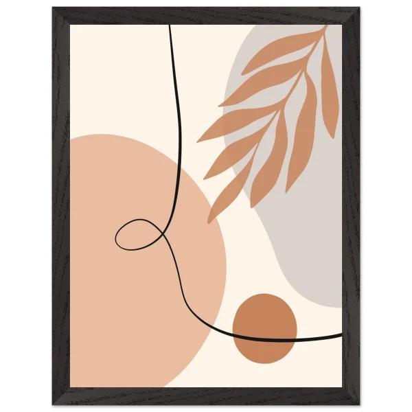 Artfulprints Poster met Lijst Boho – Soft movement - 30x40 cm - Meerkleurig - 51Dnspod | Smaakvolle damp – Verzendkosten vrij vanaf 40€