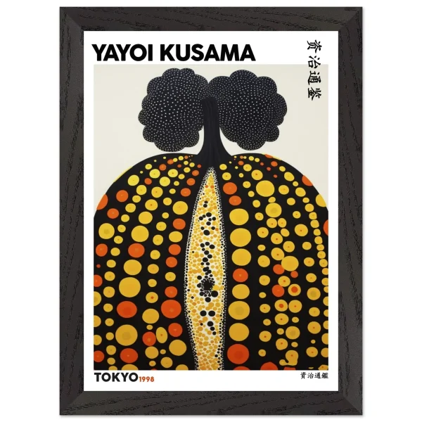 Artfulprints Poster met Lijst Yayoi Kusama - Tokyo pumpkin 1998 - A4 21x29.7 cm - Geel - 51Dnspod | Smaakvolle damp – Verzendkosten vrij vanaf 40€