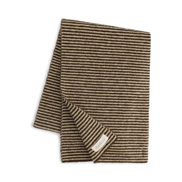 Charlie Petite | Steff Scarf | Stripes Brown/Ecru - 51Dnspod | Smaakvolle damp – Verzendkosten vrij vanaf 40€