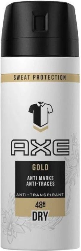 AXE Deo Spray Gold Mannen - Deodorant 150 ml - 51Dnspod | Smaakvolle damp – Verzendkosten vrij vanaf 40€ AXE Deo Spray Gold Mannen - Deodorant 150 ml - 51Dnspod | Smaakvolle damp – Verzendkosten vrij vanaf 40€
