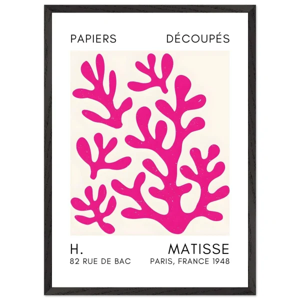 Artfulprints Poster met Lijst Matisse – Coral shadows pink - 50x70 cm - Roze - 51Dnspod | Smaakvolle damp – Verzendkosten vrij vanaf 40€