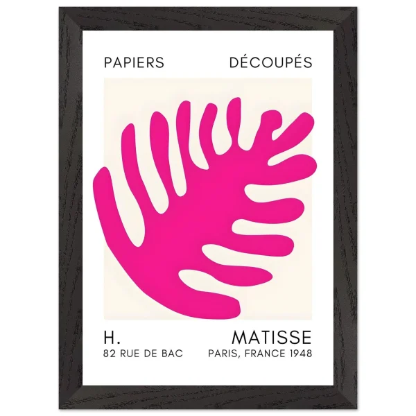 Artfulprints Poster met Lijst Matisse – Coral bloom pink - A4 21x29.7 cm - Roze - 51Dnspod | Smaakvolle damp – Verzendkosten vrij vanaf 40€