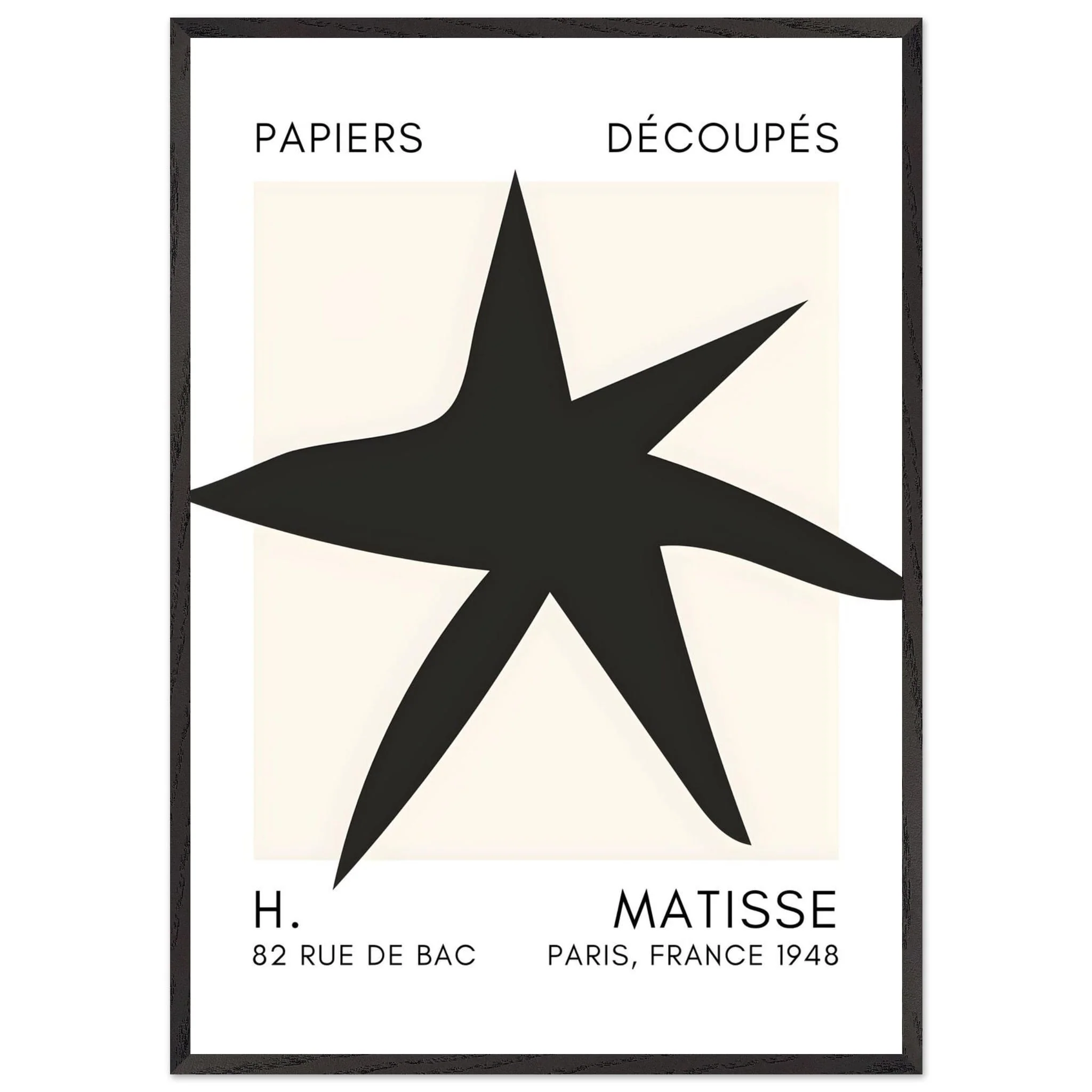 Artfulprints Poster met Lijst Matisse – Star of the sea black - 70x100 cm - Zwart - 51Dnspod | Smaakvolle damp – Verzendkosten vrij vanaf 40€ Artfulprints Poster met Lijst Matisse – Star of the sea black - 70x100 cm - Zwart - 51Dnspod | Smaakvolle damp – Verzendkosten vrij vanaf 40€