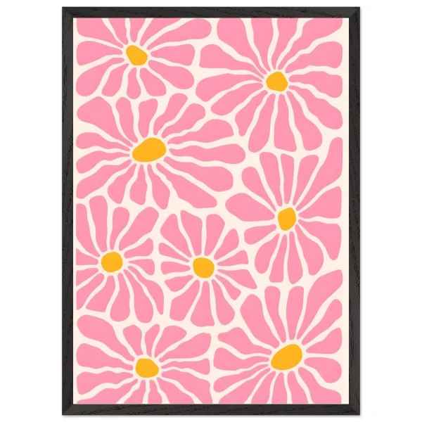 Artfulprints Poster met Lijst Matisse - Pink flowers - 50x70 cm - Roze - 51Dnspod | Smaakvolle damp – Verzendkosten vrij vanaf 40€