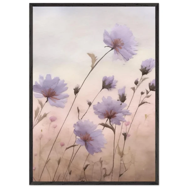 Artfulprints Poster met Lijst Flower aquarel 2 - 70x100 cm - Roze - 51Dnspod | Smaakvolle damp – Verzendkosten vrij vanaf 40€