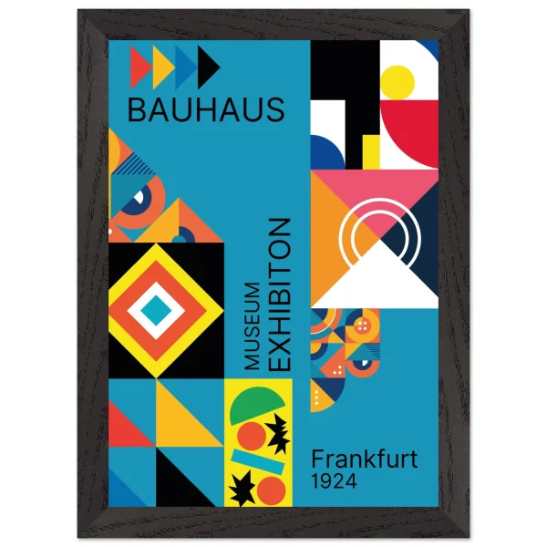 Artfulprints Poster met Lijst Bauhaus - Museum exhibition frankfurt - A4 21x29.7 cm - Meerkleurig - 51Dnspod | Smaakvolle damp – Verzendkosten vrij vanaf 40€