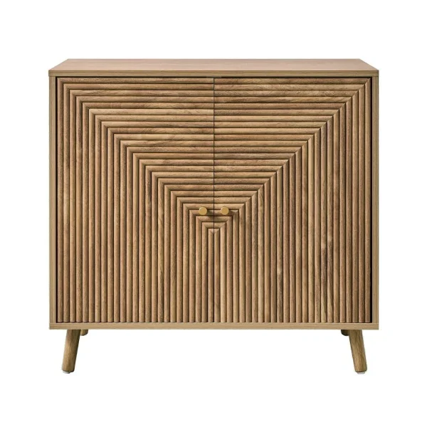 Calicosy - EDEN Dressoir 2 deuren - Licht hout - 75x80x39 cm - 51Dnspod | Smaakvolle damp – Verzendkosten vrij vanaf 40€