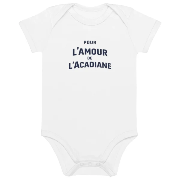 Baby Romper “Pour l’Amour de l’Acadiane” – Biologisch Katoen | Collectie L’amour - 51Dnspod | Smaakvolle damp – Verzendkosten vrij vanaf 40€